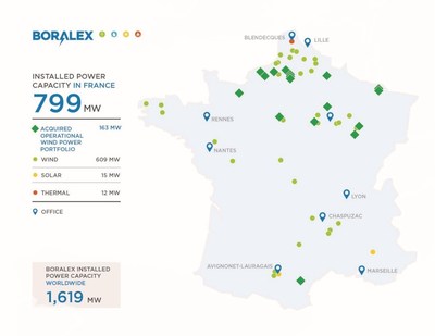 Boralex’s geographic coverage in France (CNW Group/Boralex Inc.)