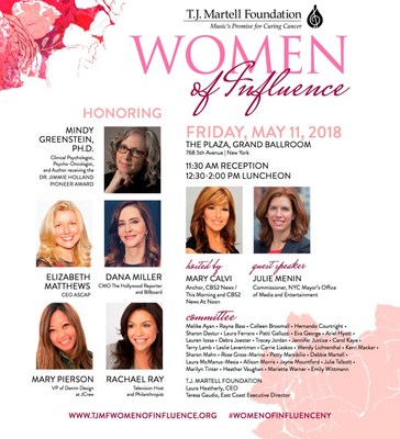 The T.J. Martell Foundation 2018 Women of Influence Awards in New York