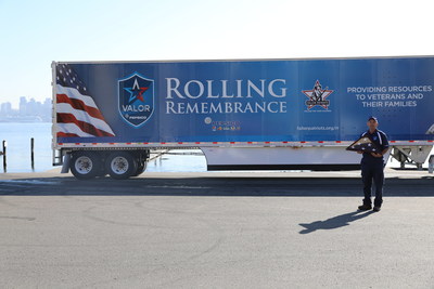 Mike Bedell, PepsiCo driver for first leg of Rolling Remembrance relay route, kicking-off relay in Seattle, April 19