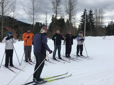 Injured veterans and their guests enjoy an extended ski season by skiing cross-country with Wounded Warrior Project (WWP).