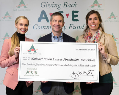 ACE Cash Express CEO Jay Shipowitz presents donation to NBCF