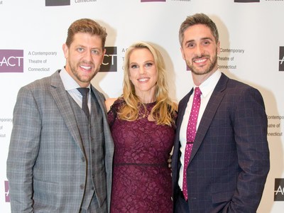 From left to right: Daniel C. Levine, ACT of CT artistic director; Katie Diamond, ACT of CT executive producer; and, Bryan Perri, ACT of CT resident music director.