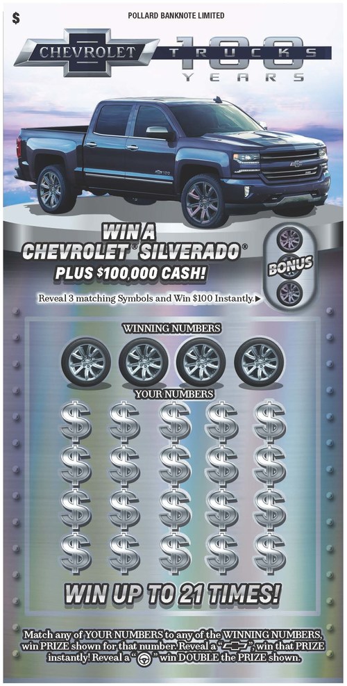 Chevrolet Silverado offered by Pollard Banknote (CNW Group/Pollard Banknote Limited)