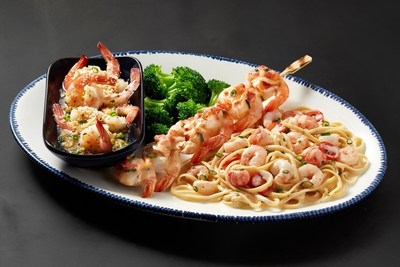 Red Lobster® guests are invited to explore exciting new flavors and preparations of shrimp during the Create Your Own Shrimp Trios event, like the NEW! Shrimp & Lobster Pasta, NEW! Crab-Topped Shrimp Skewer, and NEW! Parmesan Truffle Shrimp Scampi.
