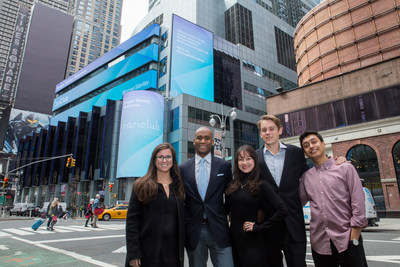 Morgan Stanley welcomes CariClub to Multicultural Innovation Lab. Pictured left to right: Courtney Bryan; Rhoden Monrose, CEO & Founder; Sara Fry; O’Neill Dewey; and Rishi Chheda.