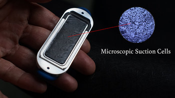 Adhesive-free phone grip with cutting edge micro-suction cup technology