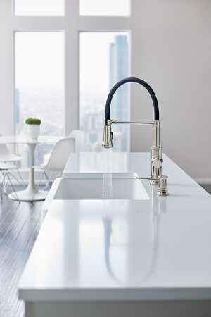 From a simple wine press to today's modern kitchen, the new BLANCO EMPRESSA™ faucet collection blends traditional elements with contemporary lines and innovative function