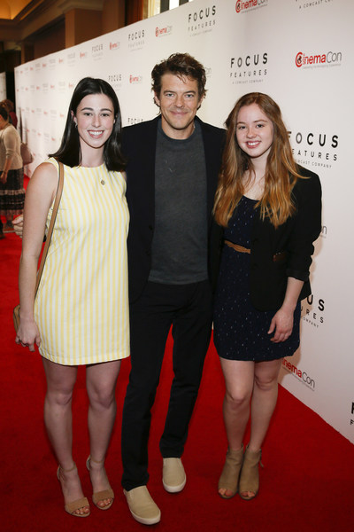 Eva Kirie, Jason Blum and Clara Montague and at the Coca-Cola and Regal Films Program at the Focus Features luncheon at CinemaCon, the official convention of the National Association of Theatre Owners, on April 25, 2018 in Las Vegas, Nevada. (Photo by Ryan Miller/Capture Imaging for CinemaCon)