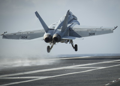 An F/A-18 taking off of a U.S. Navy aircraft carrier. (Photo credit: U.S. Navy)
