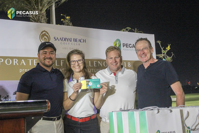 The tournament’s 1st placer accepts winning vouchers from both Saadiyat and Pegasus Food Futures (PRNewsfoto/Pegasus Food Futures)
