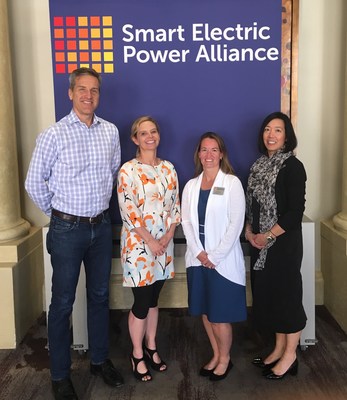 SEPA's changing Board leadership (left to right): Cris Eugster of CPS Energy, incoming Chair; Mary Kipp of El Paso Electric, new Chair-Elect; SEPA President and CEO Julia Hamm; and Past-Chair Caroline Choi of Southern California Edison.