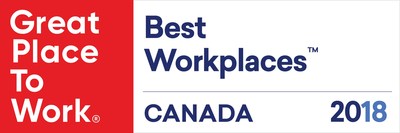 Logo: 2018 BEST WORKPLACE™ Badge (CNW Group/Symbility Solutions Inc.)