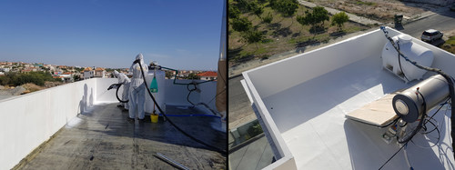 LINE-X Cyprus in Limassol recently coated the concrete roof of a building in LINE-X XS-101 EU. LINE-X - a global leader in extreme performance protective coatings with proprietary technologies - has just reached a milestone by receiving a European Technical Assessment ETAG 005 part 6 by the Deutsches Institut für Bautechnik, the approval body for construction products for the European Organisation for Technical Assessment (ETOA).