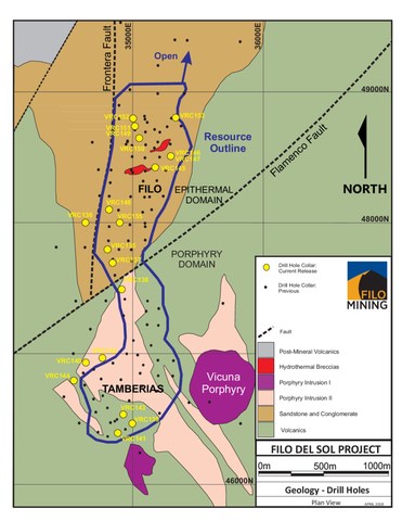 Filo Drill Hole Location Map (CNW Group/Filo Mining Corp.)