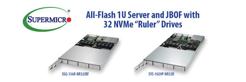 New Look All-Flash Supermicro 1U Systems with 32 Ruler NVMe SSDs