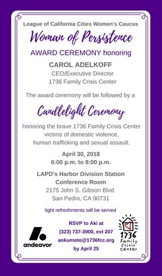 Update: Local Officials Honor Survivors of Domestic Violence, Human Trafficking, and Sexual Assault on Monday, April 30