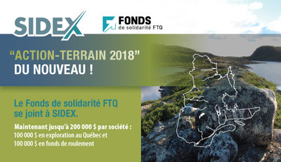 Le Fonds de solidarit FTQ se joint  SIDEX pour lancer ACTION-TERRAIN 2018 (Groupe CNW/Fonds de solidarit FTQ)