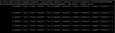 Figure 2: An attacker call transfer function to send funds to four persons at the same time