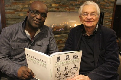 Author of: ‘A Fatherless People’, Dele Ogun meets with Cambridge man, Allan Spink , a researcher and graduate of economics and politics, to discuss controversial aspects of the book on Nigerian and colonial leadership. (PRNewsfoto/Lawless Publications)