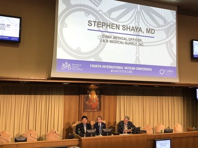 J & B Medical's Medical Director, Stephen Shaya M.D., speaks at the Vatican about extending the reach of healthcare.