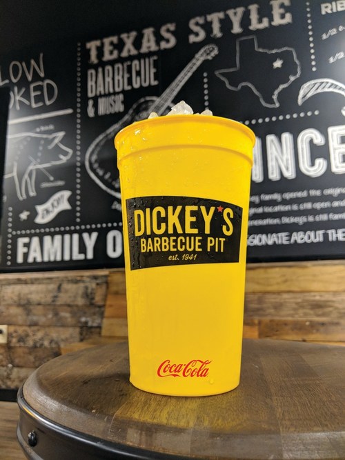 Dickey's iconic Big Yellow Cup only $1 in the month of May.
