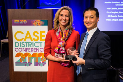 Babson College President Kerry Healey, left, and Babson Senior Vice President for Advancement Edward Chiu.