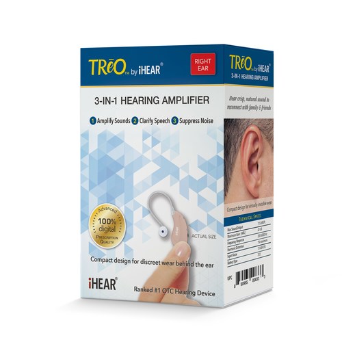 The TReO is the first prescription-quality hearing amplifier available over-the-counter in major drugstore chains and independent pharmacies across the United States.