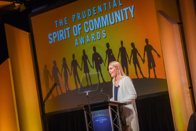 Olympic gold medalist and World Cup champion Lindsey Vonn congratulates top youth volunteers from across the United States at the 23rd annual Prudential Spirit of Community Awards. The 2018 State Honorees were each recognized at a ceremony on Sunday, April 29 at the Smithsonian's National Museum of Natural History.