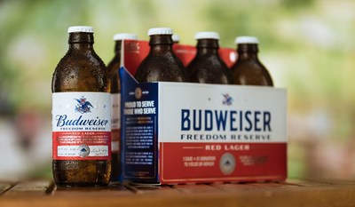 Budweiser Freedom Reserve Red Lager is brewed with toasted barley grains for a slightly sweet aroma with a touch of hops, a rich caramel malt taste and a smooth finish with a hint of molasses.