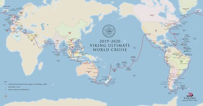 Viking today announced its new Ultimate World Cruise, which will span 245 days, six continents, 59 countries and 113 ports, with 22 port overnights and a full circumnavigation of the globe – making it the longest-ever continuous world cruise itinerary. For more information, visit www.vikingcruises.com.