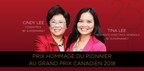 Cindy et Tina Lee de T&amp;T Supermarkets reçoivent le prix Hommage du pionnier au Grand Prix canadien du CCCD 2018