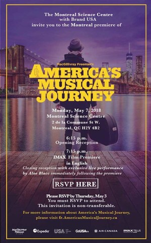 /R E P E A T -- Invitation: Join us for the Premiere of America's Musical Journey 3D and a private performance by Aloe Blacc/