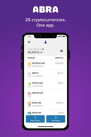 Abra Now Offers 25 Cryptocurrencies on the World's First All-in-One Crypto Wallet and Exchange Platform