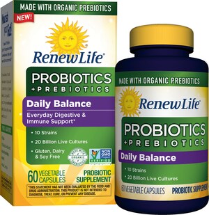 Prebiotics and Probiotics Team Up in Renew Life's First Organic Supplement