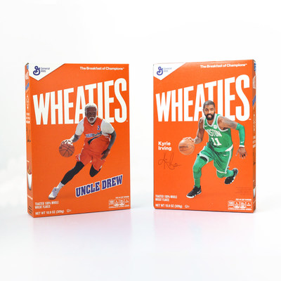 The Kyrie Irving/Uncle Drew limited-edition Wheaties box will be available nationwide in late May 2018.