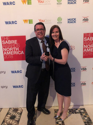Finn Partners’ Health Practice Named 2018 Healthcare Agency of the Year by The Holmes Report. Accepting the award are Kristie Kuhl, Senior Partner, Finn Partners, Head of New York Health and US Pharma Lead, and Michael Heinley, Partner, Finn Partners, Deputy New York Health.