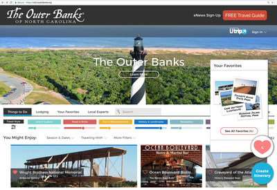 Visitors to outerbanks.org can now enjoy building and sharing customized itineraries for their group ahead of an OBX vacation thanks to a partnership with Utrip. For a virtual reality 360 degree exploration of the Outer Banks, potential travelers can use the new YouVisit function on desktop or smartphone.