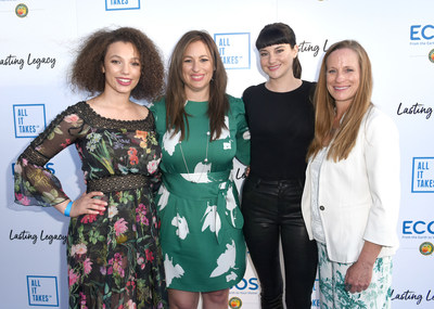 CYPRESS, CA - APRIL 28: (L-R) Alexia Hanks, President & CEO Earth Friendly Products, Kelly Vlahakis-Hanks, actor Shailene Woodley and Lori Woodley attend the All It Takes Lasting Legacy event at the headquarters of Earth Friendly Products (ECOS) to celebrate youth leadership on April 28, 2018 in Cypress, CA. (Photo by Vivien Killilea/Getty Images for All It Takes)