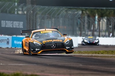 Daniel Morad is a regular podium contender and rising star in the North American Pirelli World Challenge Sprint and companion SprintX series. Photo Credit: Jordan Lenssen: https://lenssenphoto.com (CNW Group/AWIN and GAIN Group of Companies)