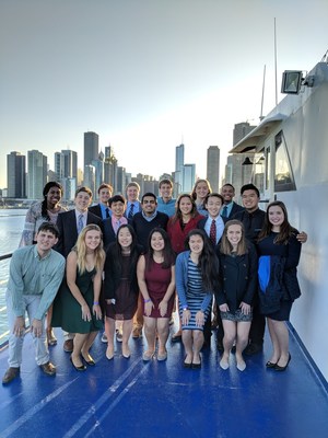 The Elks National Foundation's fifth annual Most Valuable Scholar Leadership Weekend came to a close when the 19 MVS Finalists celebrated their accomplishments during a dinner cruise on Lake Michigan in Chicago on Saturday, April 28, 2018.