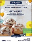 Cinnabon® Gives a Sweet 'Thank You' to Nurses