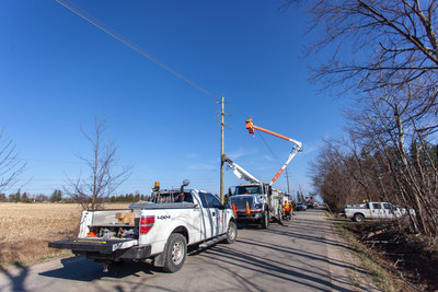 Seventeen Ontario utilities join Hydro One's all hands on deck restoration response following Friday's devastating wind storm (CNW Group/Hydro One Inc.)