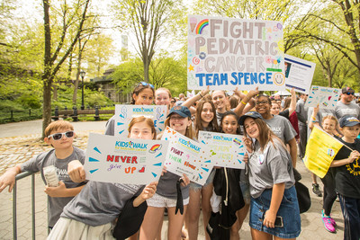 More than 3,000 participants gather for the annual Kids Walk event in Central Park in New York on May 5, 2018 with one unified goal: to beat pediatric cancers. 100 percent of every dollar raised funds pediatric cancer research at Memorial Sloan Kettering Cancer Center.