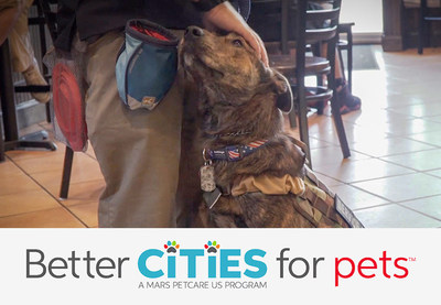BETTER CITIES FOR PETStm is a program of Mars Petcare US, the world's leading pet nutrition and health care business. Mars Petcare has joined forces with American Humane, the country's first national humane organization which has been supporting the U.S. military for more than 100 years, to produce two free service dog training videos designed to help train business and retail employees to better accommodate veterans and other patrons who have service dogs.