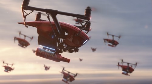 Budweiser's "Light Up the FIFA World Cup" campaign highlights the most ambitious beer and energy delivery ever, as drones carry Budweiser from the St. Louis Brewery to viewing parties around the world and the Luzhniki Stadium in Moscow.