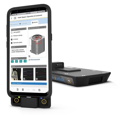 Mobelisk MaxWorkFlow Module on the Samsung Galaxy S8 - Used to Capture Live Operational Data within Digital Forms