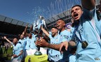 Nexen Tire Celebrates as English Premier League Champions Manchester City Hold the Trophy