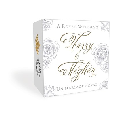 The Royal Canadian Mint’s fine silver coin celebrating the royal wedding of Prince Harry and Ms Meghan Markle (Packaging) (CNW Group/Royal Canadian Mint)