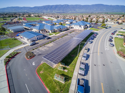 Solar array at Rose Ferrero Elementary School, one of Soledad USD's new solar projects across the District, and site of the community "Earth Day, Every Day" celebration event on May 3, 2018.