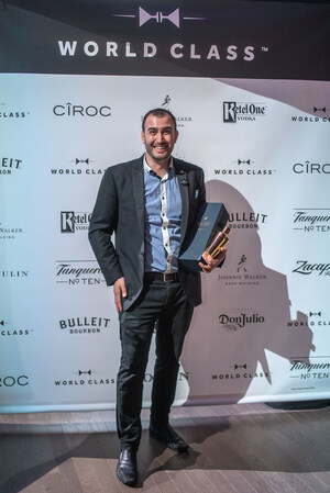 Christopher Enns couronné meilleur barman dans le cadre du concours Diageo World Class Canada, édition 2018